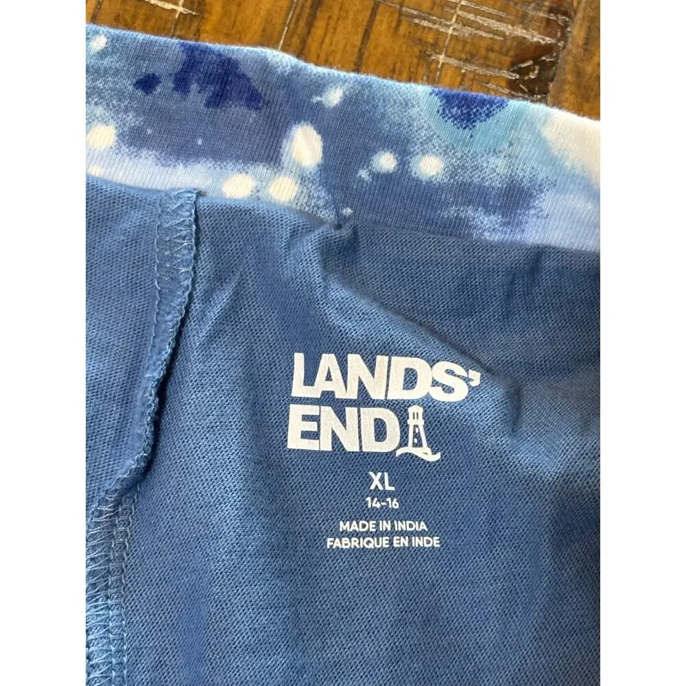 Lands End Girls Skort Moonst Blue Galaxy Size Girls XL